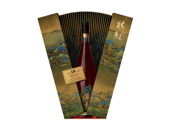 潍坊鹤驻18年黄酒回收鹤驻新花雕18年珍藏版千里江山图
