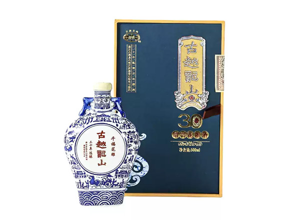 潍坊黄酒回收古越龙山黄酒千福花雕三十年陈酿绍兴花雕酒500ml礼盒装行情价格