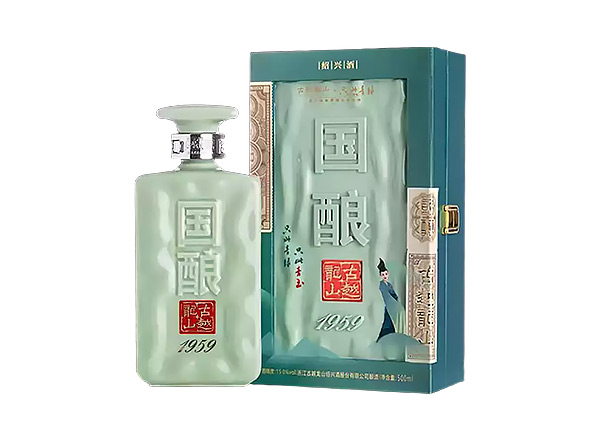 潍坊古越龙山黄酒回收国酿1959青玉只此青绿联名款二十年陈酿黄酒礼盒行情价格