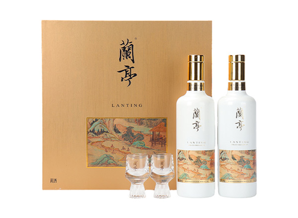 潍坊会稽山兰亭黄酒回收国潮兰亭500ml*2礼盒装行情价格